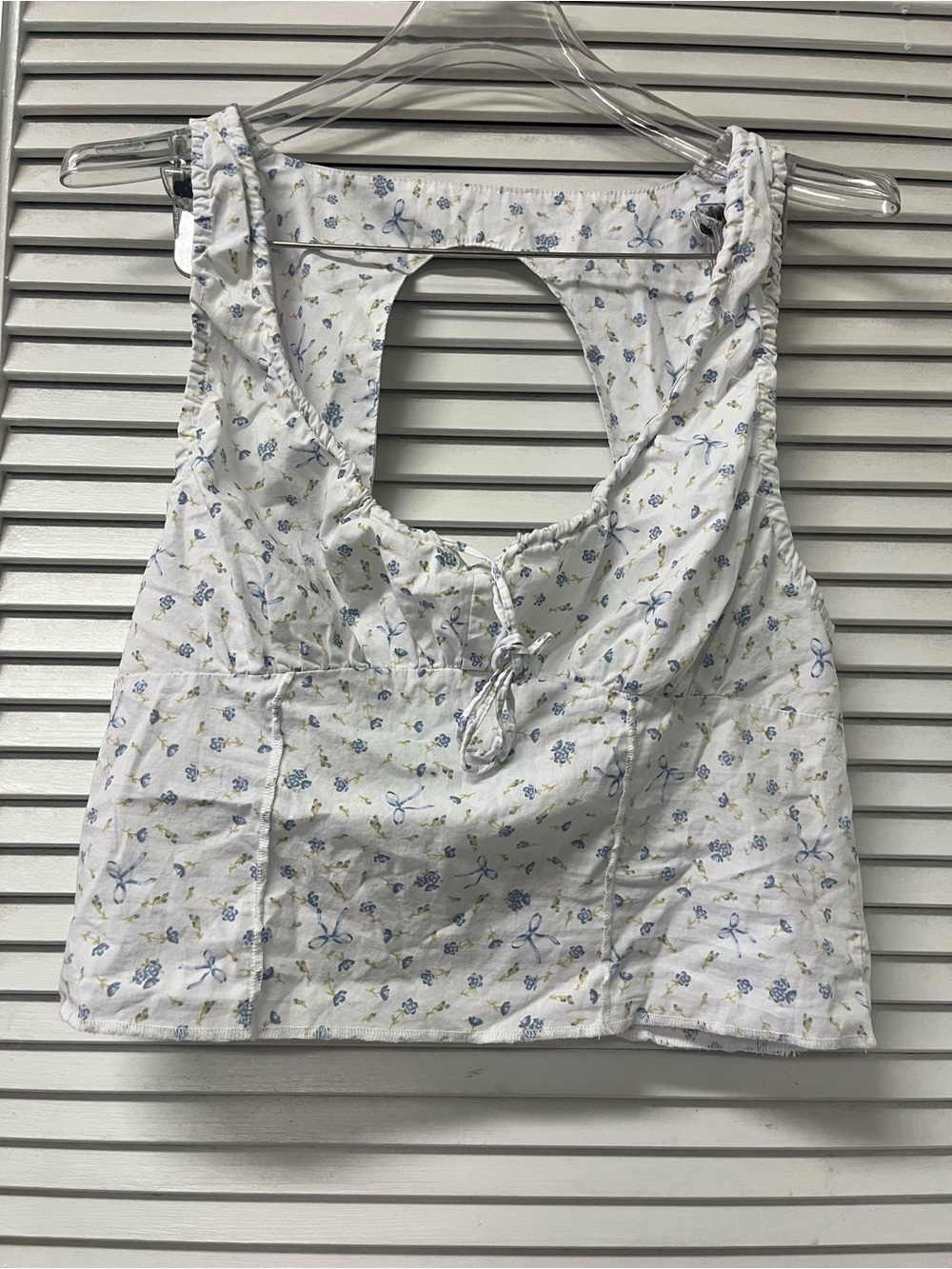 SELF ESTEEM✨White Floral Tie-Front Women's ✨XL HALTER TOP